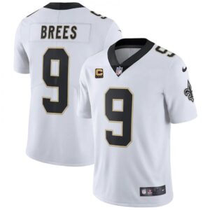 6861cb1f43bd1_1 Men's New Orleans Saints #9 Drew Brees White With C Patch Stitched NFL Jersey