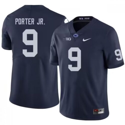 6861cb2cc2756_1 Men's Penn State Nittany Lions #9 Joey Porter Jr. Navy Stitched Jersey