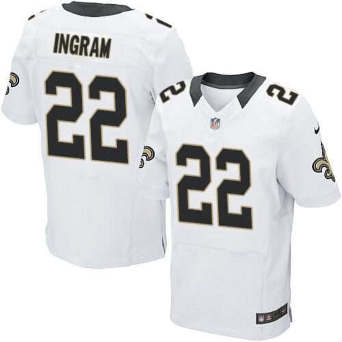 6861cb2f7ba53_1 Saints #22 Mark Ingram White Men's Stitched NFL Elite Jersey