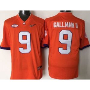 6861cb3f1e728_1 Tigers #9 Wayne Gallman II Orange 2016 National Championship Stitched NCAA Jersey