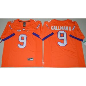 6861cb423232e_1 Tigers #9 Wayne Gallman II Orange Limited Stitched NCAA Jersey
