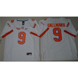 6861cb4ba5009_1 Tigers #9 Wayne Gallman II White Limited Stitched NCAA Jersey