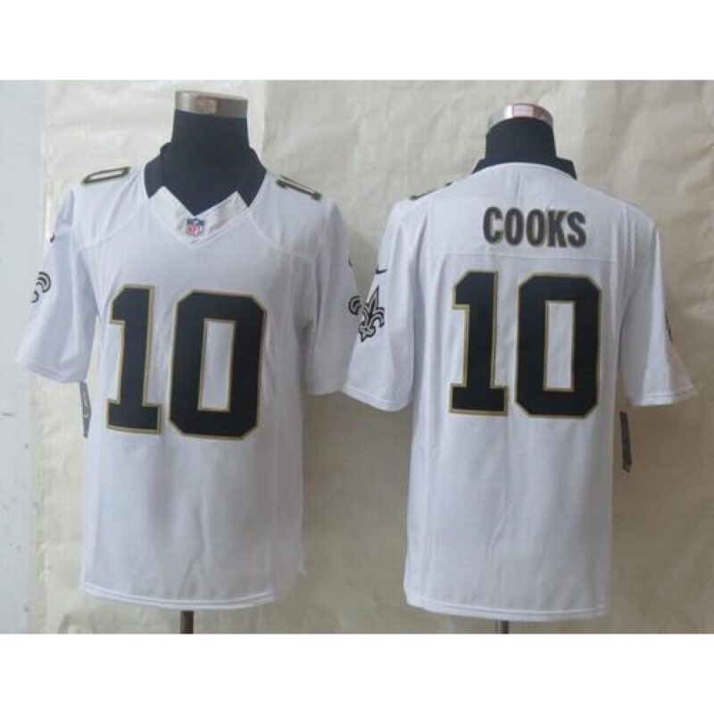 6861cb52b777f_1 Saints #10 Brandin Cooks White Men's Stitched NFL Limited Jersey