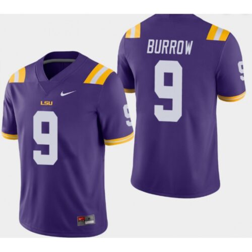 6861cb551a97f_1 Men's LSU Tigers #9 Joe Burrow Purple Stitched NCAA Jersey