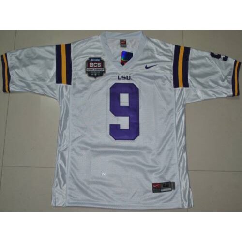 6861cb7765031_1 LSU Tigers #9 Jordan Jefferson 2012 BCS Championship Patch Stitched NCAA Jersey