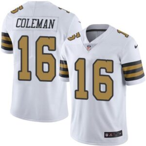 6861cb7941f1e_1 Saints #16 Brandon Coleman White Men's Stitched NFL Limited Rush Jersey