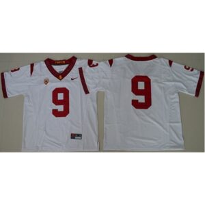 6861cb89960bb_1 Trojans #9 JuJu Smith-Schuster White PAC-12 C Patch Stitched NCAA Jersey