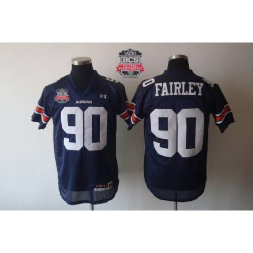 6861cb902fce2_1 Tigers #90 Fairley Blue 2014 BCS Bowl Patch Stitched NCAA Jersey