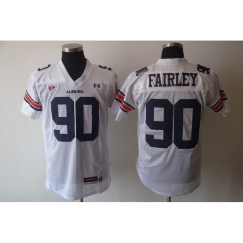 6861cb99b7f89_1 Tigers #90 Fairley White Stitched NCAA Jersey