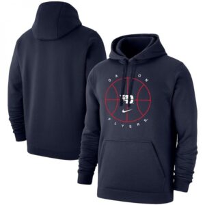 6861cba2ddac4_1 Men's Dayton Flyers Navy Basketball Icon Club Fleece Pullover Hoodie