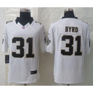6861cba368bb0_1 Saints #31 Jairus Byrd White Men's Stitched NFL Limited Jersey