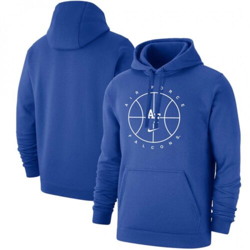6861cba8e6409_1 Men's Air Force Falcons Royal Basketball Icon Club Fleece Pullover Hoodie