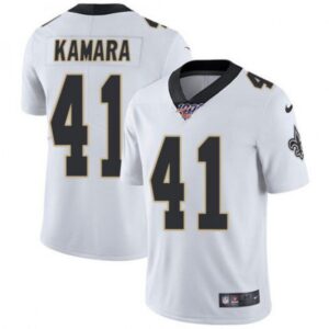 6861cbbc86788_1 Men's New Orleans Saints #41 Alvin Kamara White 2019 100th Season Vapor Untouchable Limited Stitched NFL Jersey