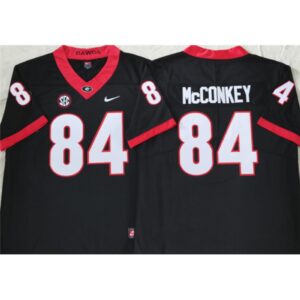 6861cbc94a52e_1 Men's Georgia Bulldogs #84 McCONKEY Black College Football Stitched Jersey