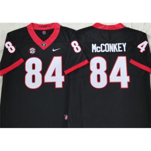 6861cbc94a52e_1 Men's Georgia Bulldogs #84 McCONKEY Black College Football Stitched Jersey