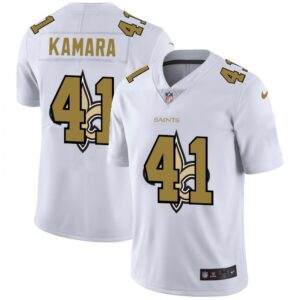 6861cbccbaad7_1 Men's New Orleans Saints #41 Alvin Kamara White Shadow Logo Limited Stitched Jersey
