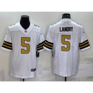 6861cbd99a80d_1 Men's New Orleans Saints #5 Jarvis Landry White Color Rush Limited Stitched Jersey