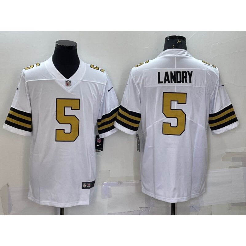 6861cbd99a80d_1 Men's New Orleans Saints #5 Jarvis Landry White Color Rush Limited Stitched Jersey