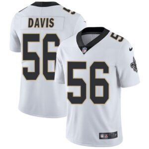 6861cbe6703e7_1 Men's New Orleans Saints #56 DeMario Davis White Vapor Untouchable Limited Stitched NFL Jersey