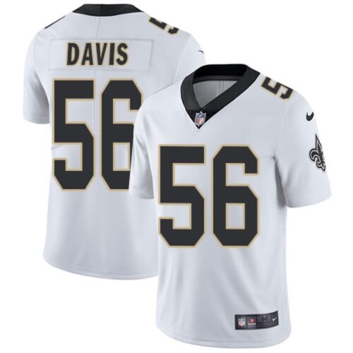 6861cbe6703e7_1 Men's New Orleans Saints #56 DeMario Davis White Vapor Untouchable Limited Stitched NFL Jersey