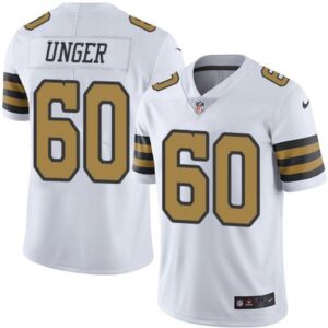 6861cbe97dd45_1 Saints #60 Max Unger White Men's Stitched NFL Limited Rush Jersey