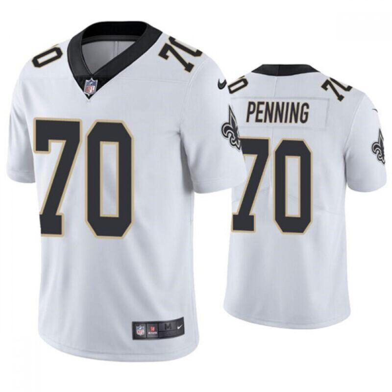 6861cbefdf76e_1 Men's New Orleans Saints #70 Trevor Penning White Vapor Limited Stitched Jersey