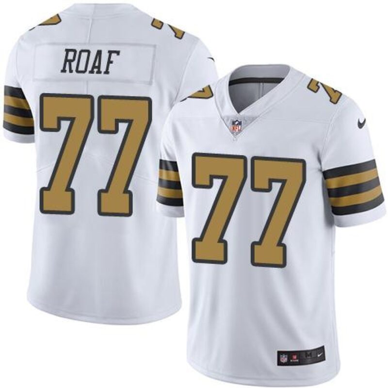 6861cbf9b0962_1 Saints #77 Willie Roaf White Men's Stitched NFL Limited Rush Jersey