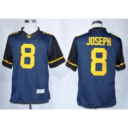 6861cc09d8a6e_1 Mountaineers #8 Karl Joseph Navy Blue Limited Stitched NCAA Jersey