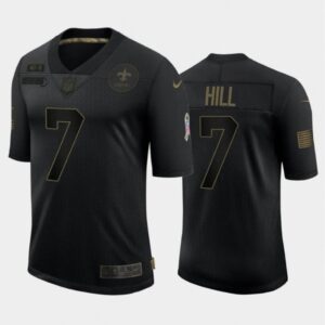 6861cc0a2449a_1 Men's New Orleans Saints #7 Taysom Hill 2020 Black Salute To Service Limited Stitched Jersey