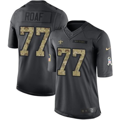6861cc108846a_1 Saints #77 Willie Roaf Black Men's Stitched NFL Limited 2016 Salute To Service Jersey