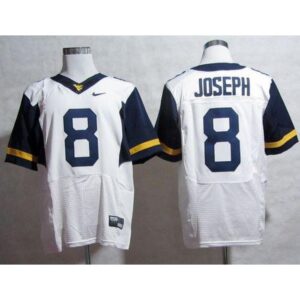 6861cc1358627_1 Mountaineers #8 Karl Joseph White Stitched NCAA Jersey