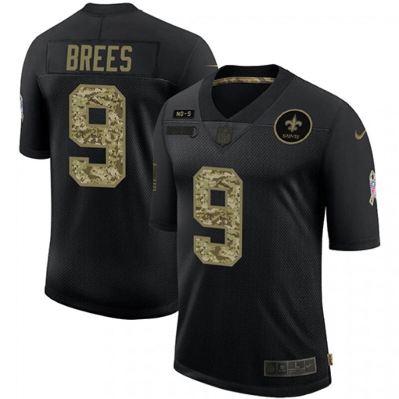 6861cc2429acb_1 Men's New Orleans Saints #9 Drew Brees 2020 Black Camo Salute To Service Limited Stitched Jersey