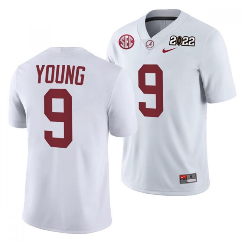 6861cc293e086_1 Men's Alabama Crimson Tide #9 Bryce Young 2022 Patch White College Football Stitched Jersey