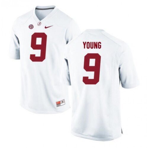 6861cc2c324ab_1 Men's Alabama Crimson Tide #9 Bryce Young White Stitched Jersey