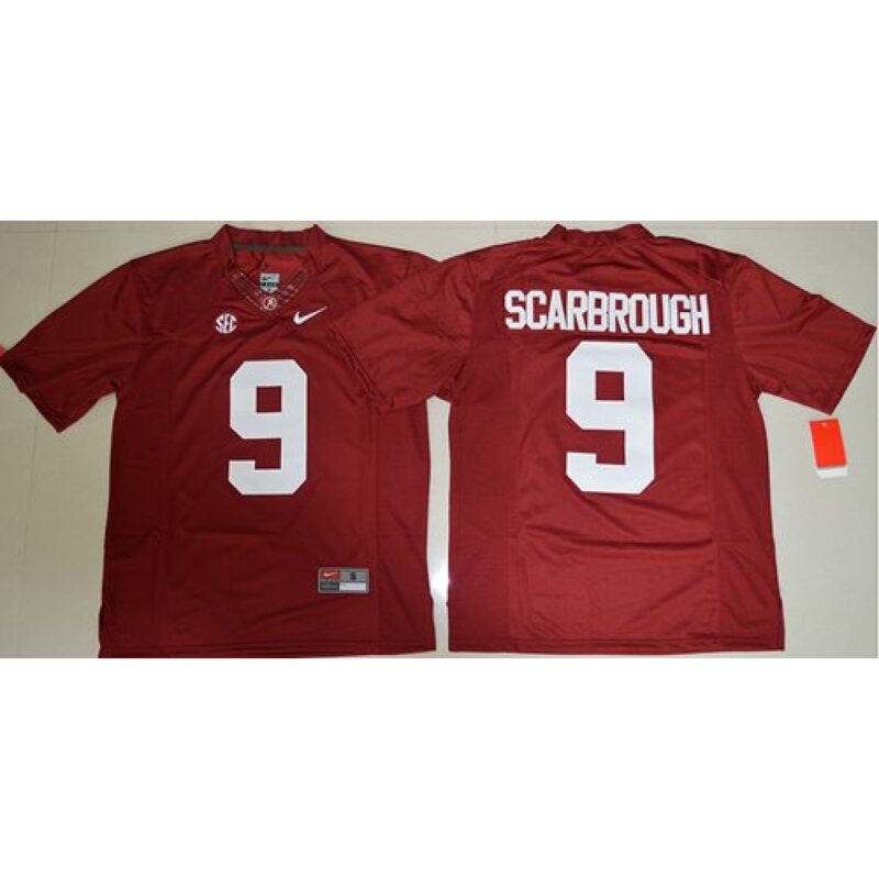 6861cc3230218_1 Crimson Tide #9 Bo Scarbrough Red Limited Stitched NCAA Jersey