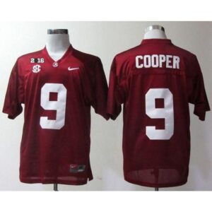6861cc354897c_1 Crimson Tide #9 Amari Cooper Red 2016 College Football Playoff National Championship Patch Stitched NCAA Jersey
