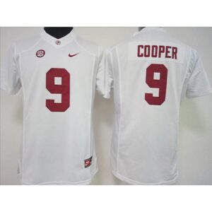 6861cc54aa5b0_1 Crimson Tide #9 Amari Cooper White Women's Stitched NCAA Jersey