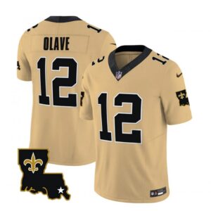6861cc6ac7f51_1 Men's New Orleans Saints #12 Chris Olave Gold 2023 F.U.S.E. 1987 Legacy Vapor Stitched Jersey