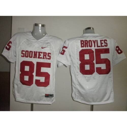 6861cc6cc8d99_1 Sooners #85 Ryan Bryoles White Stitched NCAA Jersey