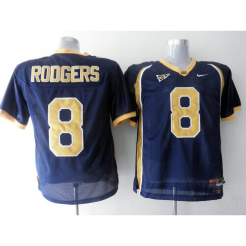 6861cc72e2157_1 Golden Bears #8 Aaron Rodgers Blue Stitched NCAA Jersey