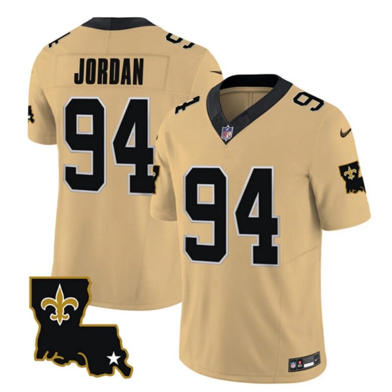 6861cc77075b2_1 Men's New Orleans Saints #94 Cameron Jordan Gold 2023 F.U.S.E. 1987 Legacy Vapor Stitched Jersey