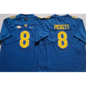 6861cc7c2f81d_1 Men's Pittsburgh Panthers #8 PICKETT Blue Stitched Football Jersey
