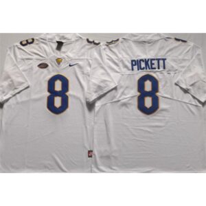 6861cc7fa90e3_1 Men's Pittsburgh Panthers #8 PICKETT White Stitched Football Jersey