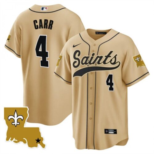 6861cc8804c5c_1 Men's New Orleans Saints #4 Derek Carr Gold 1987 Legacy Cool Base Stitched Baseball Jersey