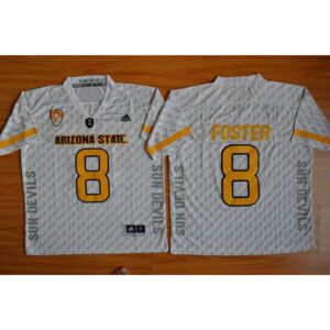 6861cc8f38e51_1 Sun Devils #8 D. J. Foster New White Stitched NCAA Jersey