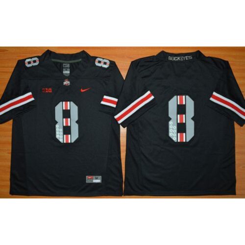 6861cc9b5a179_1 Buckeyes #8 Championship Black Commemorative Stitched NCAA Jersey
