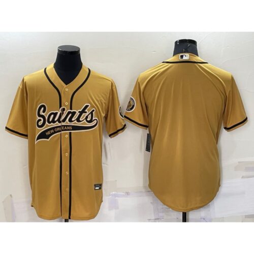 6861cc9e5a292_1 Men's New Orleans Saints Blank Gold Cool Base Stitched Baseball Jersey