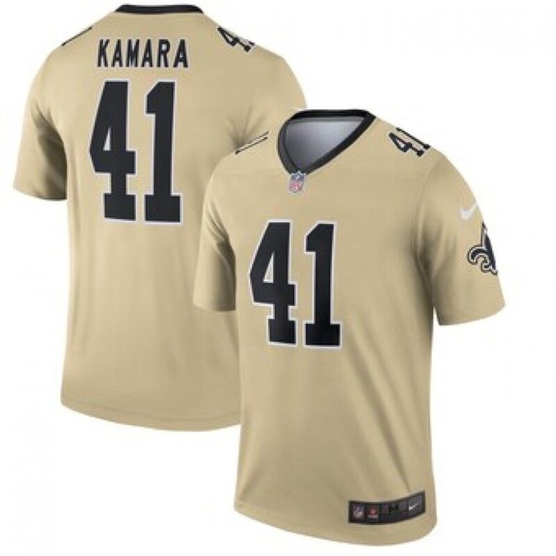6861ccb140282_1 Men's New Orleans Saints #41 Alvin Kamara Gold Inverted Legend Jersey