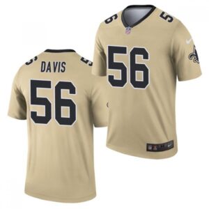 6861ccb448d09_1 Men's New Orleans Saints #56 Demario Davis 2021 Gold Inverted Legend Stitched Jersey
