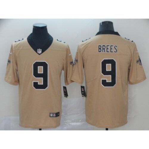 6861ccba81fd3_1 Men's New Orleans Saints #9 Drew Brees Gold Inverted Legend Stitched NFL Jersey